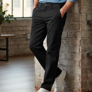 36 x 29 Mens Black Chino Cotton Pants by 800 Dockers Individual Fit Waistband